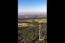 Vue aérienne de Parc éolien Bad Saulgau à le quartier Braunenweiler in Bad Saulgau dans le département Bade-Wurtemberg, Allemagne