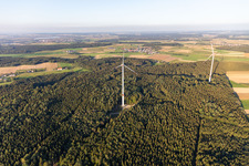 Photographie aérienne de Parc éolien Bad Saulgau à le quartier Braunenweiler in Bad Saulgau dans le département Bade-Wurtemberg, Allemagne