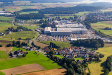 Vue aérienne de Technologie de mélange Liebherr à le quartier Kürnbach in Bad Schussenried dans le département Bade-Wurtemberg, Allemagne