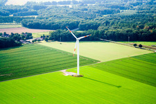 Entre Kerken et Limbourg à Kerken dans le département Rhénanie du Nord-Westphalie, Allemagne depuis l'avion