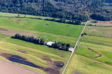 Vue aérienne de Aéroport Reute à le quartier Reute in Bad Waldsee dans le département Bade-Wurtemberg, Allemagne