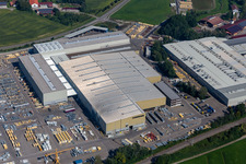 Enregistrement par drone de Sites de production de Liebherr-Mischtechnik GmbH à le quartier Kürnbach in Bad Schussenried dans le département Bade-Wurtemberg, Allemagne