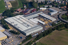 Image drone de Sites de production de Liebherr-Mischtechnik GmbH à le quartier Kürnbach in Bad Schussenried dans le département Bade-Wurtemberg, Allemagne