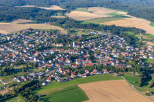 Vue oblique de Bingen dans le département Bade-Wurtemberg, Allemagne