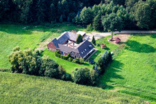 Vue aérienne de Entre Kerken et Limbourg à Kerken dans le département Rhénanie du Nord-Westphalie, Allemagne