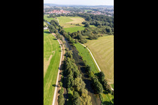 Vue aérienne de Danube à Riedlingen dans le département Bade-Wurtemberg, Allemagne