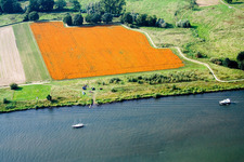 Vue aérienne de Lomm dans le département Limbourg, Pays-Bas