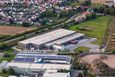 Vue aérienne de Eichenlaub Logistik GmbH à Rohrbach dans le département Rhénanie-Palatinat, Allemagne