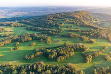 Vue aérienne de Montfaucon dans le département Doubs, France