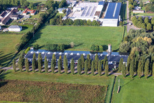 Vue aérienne de Cactus Druck & Verlags-GmbH à le quartier Schaidt in Wörth am Rhein dans le département Rhénanie-Palatinat, Allemagne