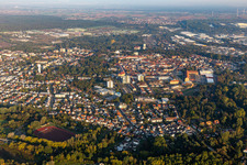 Germersheim dans le département Rhénanie-Palatinat, Allemagne vue d'en haut