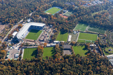 Vue aérienne de Quartier Innenstadt-Ost in Karlsruhe dans le département Bade-Wurtemberg, Allemagne