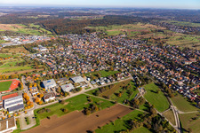 Quartier Langensteinbach in Karlsbad dans le département Bade-Wurtemberg, Allemagne d'en haut
