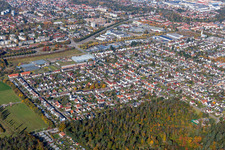 Quartier Grünwinkel in Karlsruhe dans le département Bade-Wurtemberg, Allemagne hors des airs