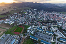 Vue oblique de Bad Bergzabern dans le département Rhénanie-Palatinat, Allemagne