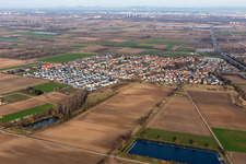 Vue aérienne de Quartier Schauernheim in Dannstadt-Schauernheim dans le département Rhénanie-Palatinat, Allemagne