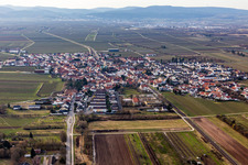 Vue aérienne de Ellerstadt dans le département Rhénanie-Palatinat, Allemagne