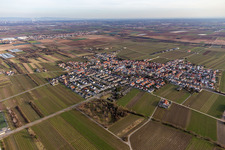 Photographie aérienne de Ellerstadt dans le département Rhénanie-Palatinat, Allemagne