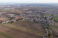 Vue aérienne de Quartier Flomersheim in Frankenthal dans le département Rhénanie-Palatinat, Allemagne