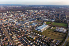 Vue aérienne de KSB SE & Co KGaA à Frankenthal dans le département Rhénanie-Palatinat, Allemagne