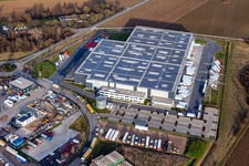 Photographie aérienne de Centre logistique du Lekkerland Mannheim à le quartier Roxheim in Bobenheim-Roxheim dans le département Rhénanie-Palatinat, Allemagne
