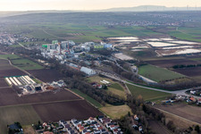 Vue aérienne de Südzucker AG à Obrigheim dans le département Rhénanie-Palatinat, Allemagne