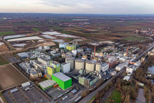 Südzucker AG à Obrigheim dans le département Rhénanie-Palatinat, Allemagne d'en haut