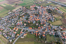 Photographie aérienne de Laumersheim dans le département Rhénanie-Palatinat, Allemagne