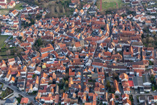 Vue oblique de Freinsheim dans le département Rhénanie-Palatinat, Allemagne