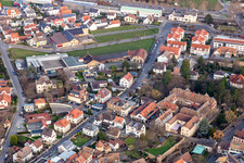Vue aérienne de Verrouiller Deidesheim à Deidesheim dans le département Rhénanie-Palatinat, Allemagne