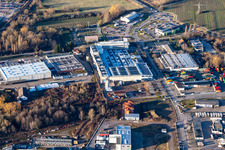 Vue aérienne de Biffar GmbH & Co. KG à Edenkoben dans le département Rhénanie-Palatinat, Allemagne