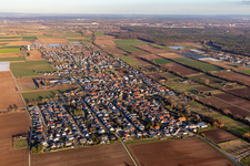Enregistrement par drone de Quartier Niederlustadt in Lustadt dans le département Rhénanie-Palatinat, Allemagne