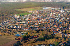 Vue oblique de Bellheim dans le département Rhénanie-Palatinat, Allemagne