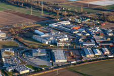 Vue aérienne de DBK David + Baader GmbH à Rülzheim dans le département Rhénanie-Palatinat, Allemagne