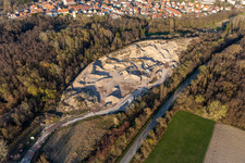 Lauterbourg dans le département Bas Rhin, France vu d'un drone