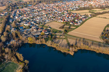 Quartier Neuburg in Neuburg am Rhein dans le département Rhénanie-Palatinat, Allemagne hors des airs
