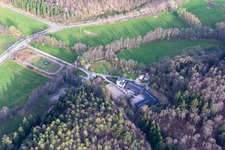 Vue oblique de Bon Waldeck à Eußerthal dans le département Rhénanie-Palatinat, Allemagne