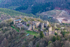Vue aérienne de Madenbourg à Eschbach à Eschbach dans le département Rhénanie-Palatinat, Allemagne