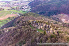 Madenbourg à Eschbach dans le département Rhénanie-Palatinat, Allemagne vue du ciel