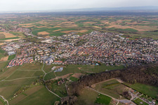 Vue oblique de Bad Bergzabern dans le département Rhénanie-Palatinat, Allemagne