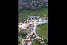 Vue oblique de Chantier du portail du tunnel à Bad Bergzabern à Dörrenbach dans le département Rhénanie-Palatinat, Allemagne