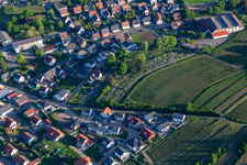 Vue aérienne de Cimetière à Albersweiler dans le département Rhénanie-Palatinat, Allemagne