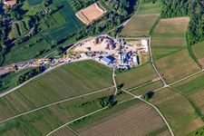 Vue aérienne de Chantier de construction de tunnels à Dörrenbach dans le département Rhénanie-Palatinat, Allemagne