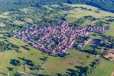 Quartier Büchelberg in Wörth am Rhein dans le département Rhénanie-Palatinat, Allemagne depuis l'avion