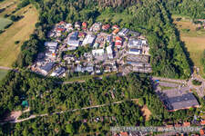 Vue oblique de Zone commerciale de Mittelwegring à Jockgrim dans le département Rhénanie-Palatinat, Allemagne