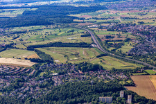 Vue aérienne de Golf Park Karlsruhe - GOLF absolu à le quartier Hohenwettersbach in Karlsruhe dans le département Bade-Wurtemberg, Allemagne