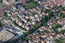 Vue aérienne de Règlement sur Samuel-Vogel-Weg à Ettlingen dans le département Bade-Wurtemberg, Allemagne