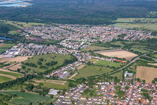 Quartier Bruchhausen in Ettlingen dans le département Bade-Wurtemberg, Allemagne d'en haut