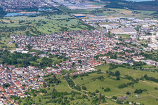Vue oblique de Malsch dans le département Bade-Wurtemberg, Allemagne