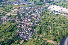 Vue aérienne de Bischweier dans le département Bade-Wurtemberg, Allemagne